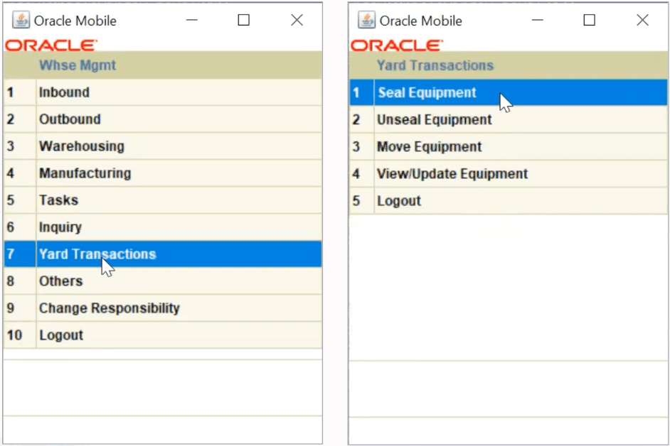 Yard Management Features on Mobile