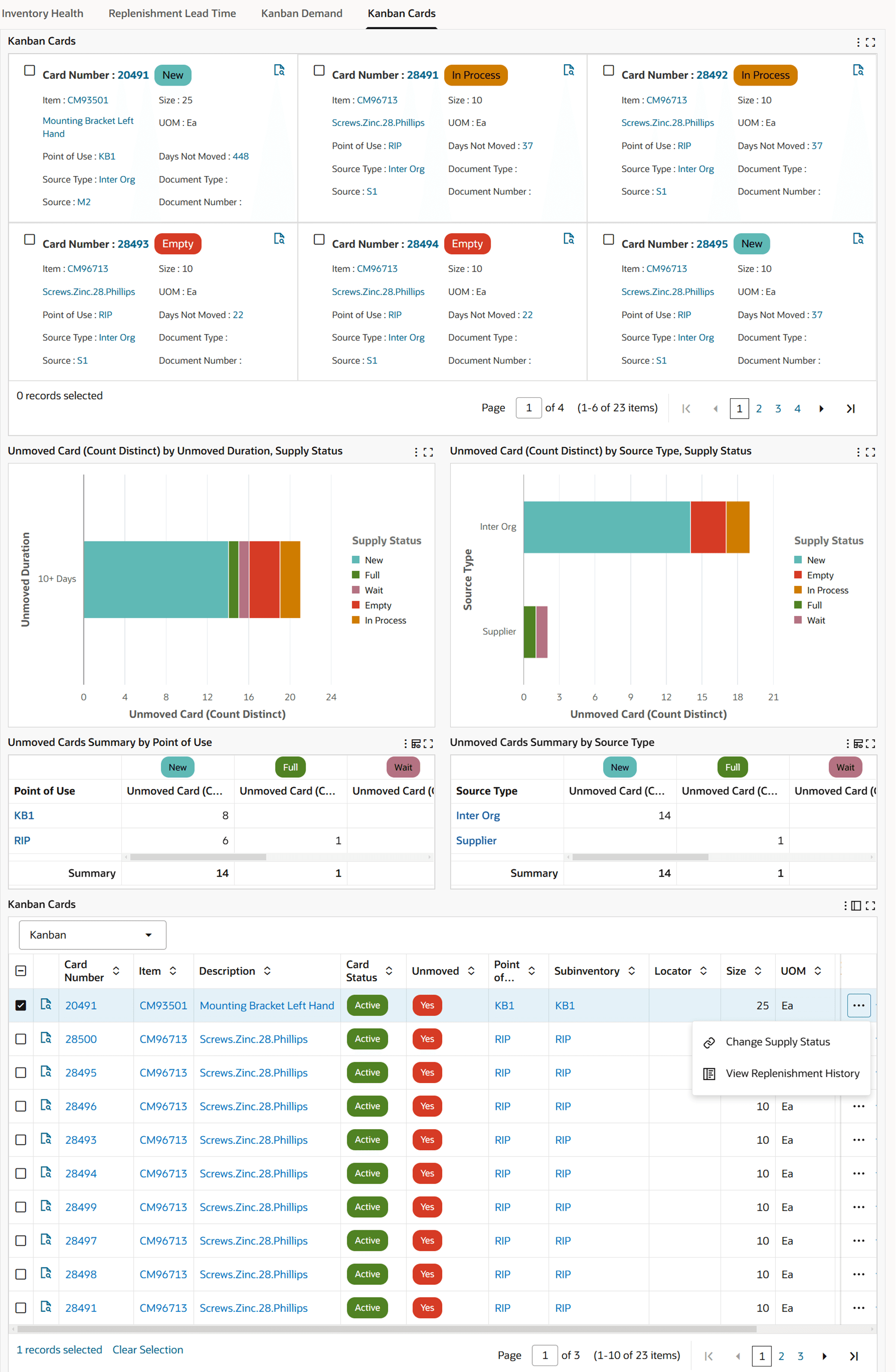 Kanban Cards Tile View