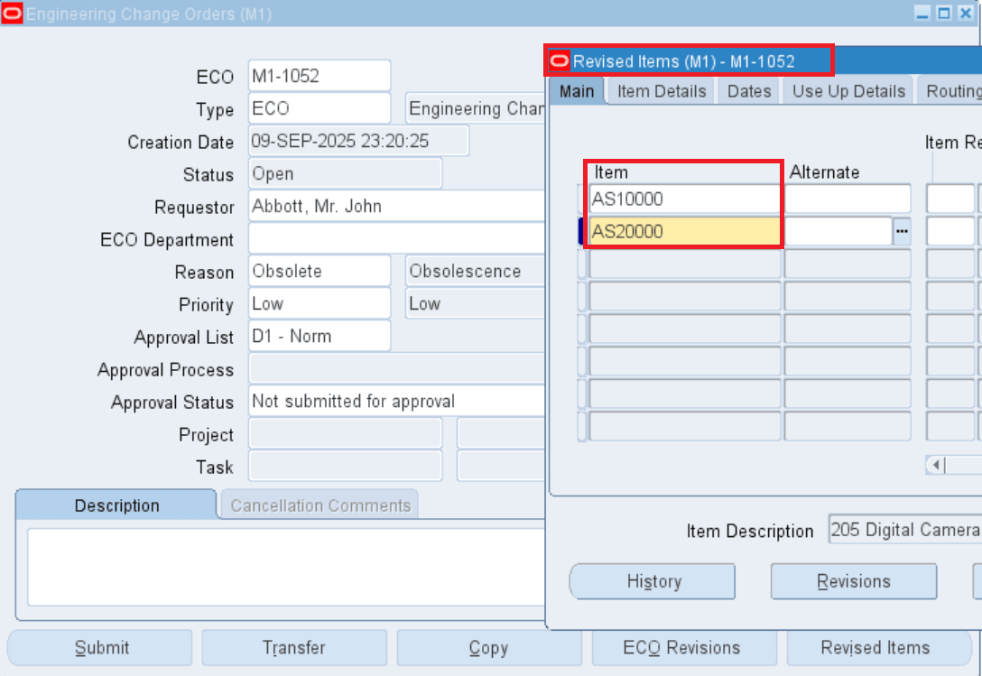 Engineering Change Order