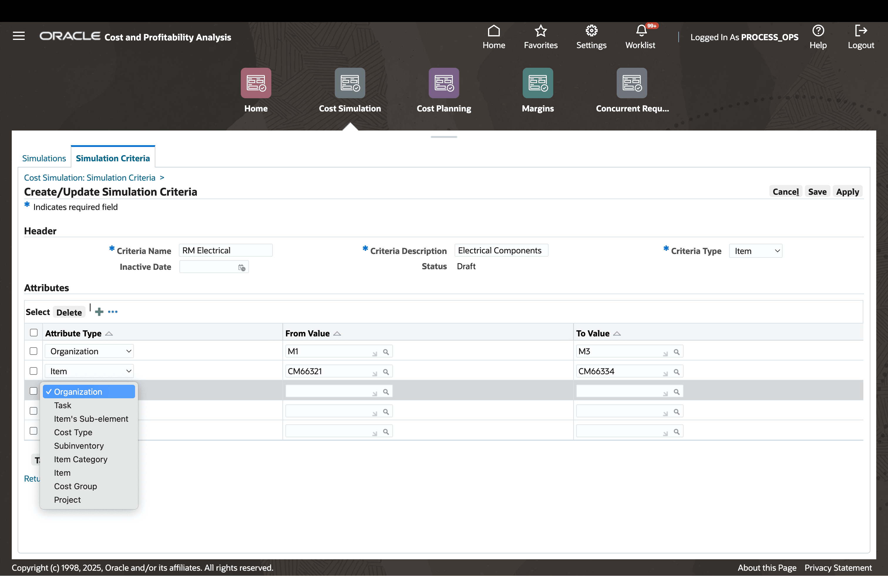 Create a Simulation Criteria