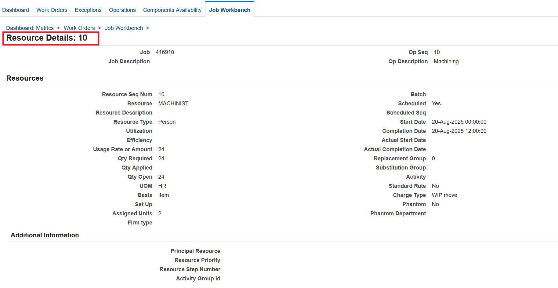 Resource information
