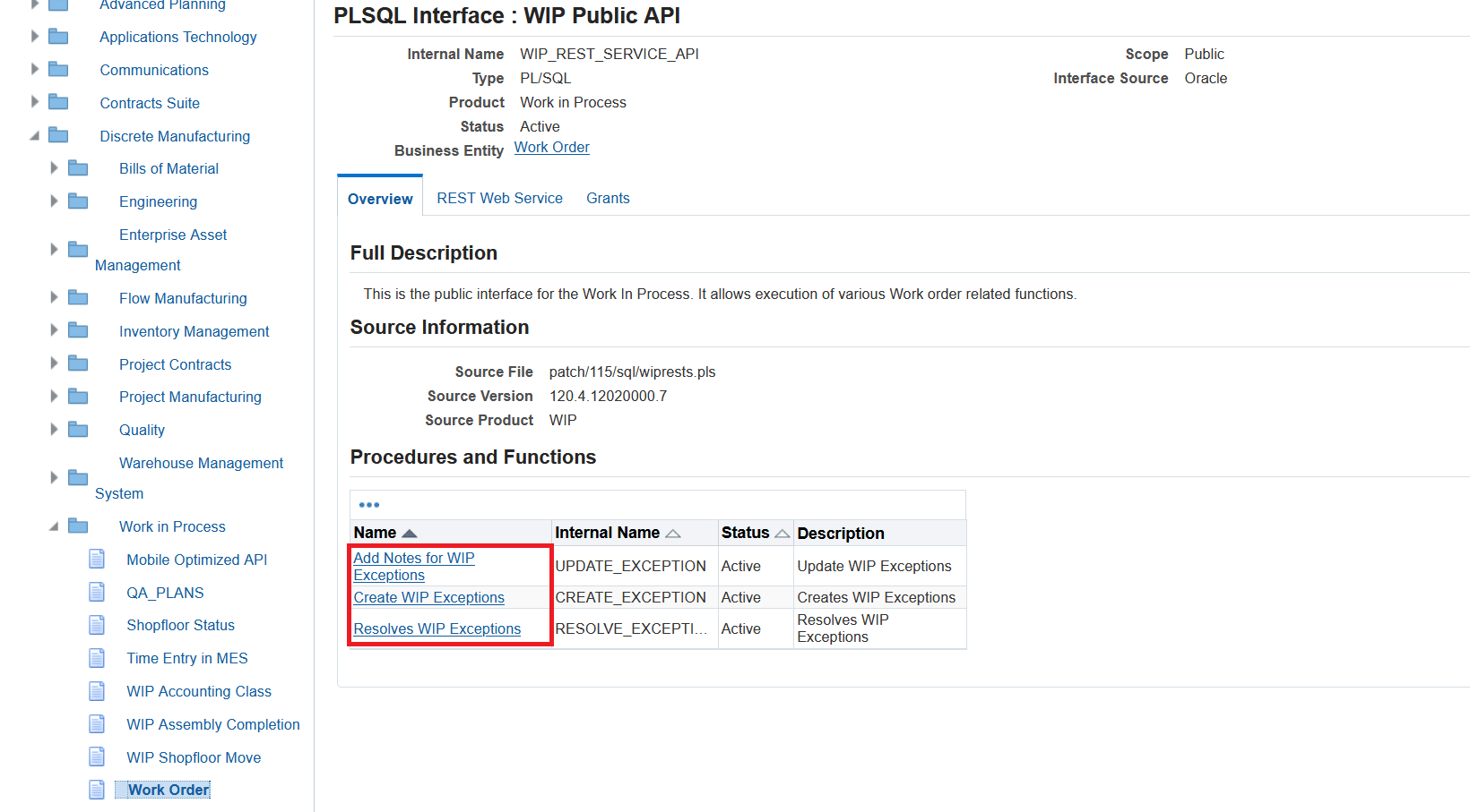 Integration Respository - WIP Public API to Create, Update or Resolve Exceptions in MES