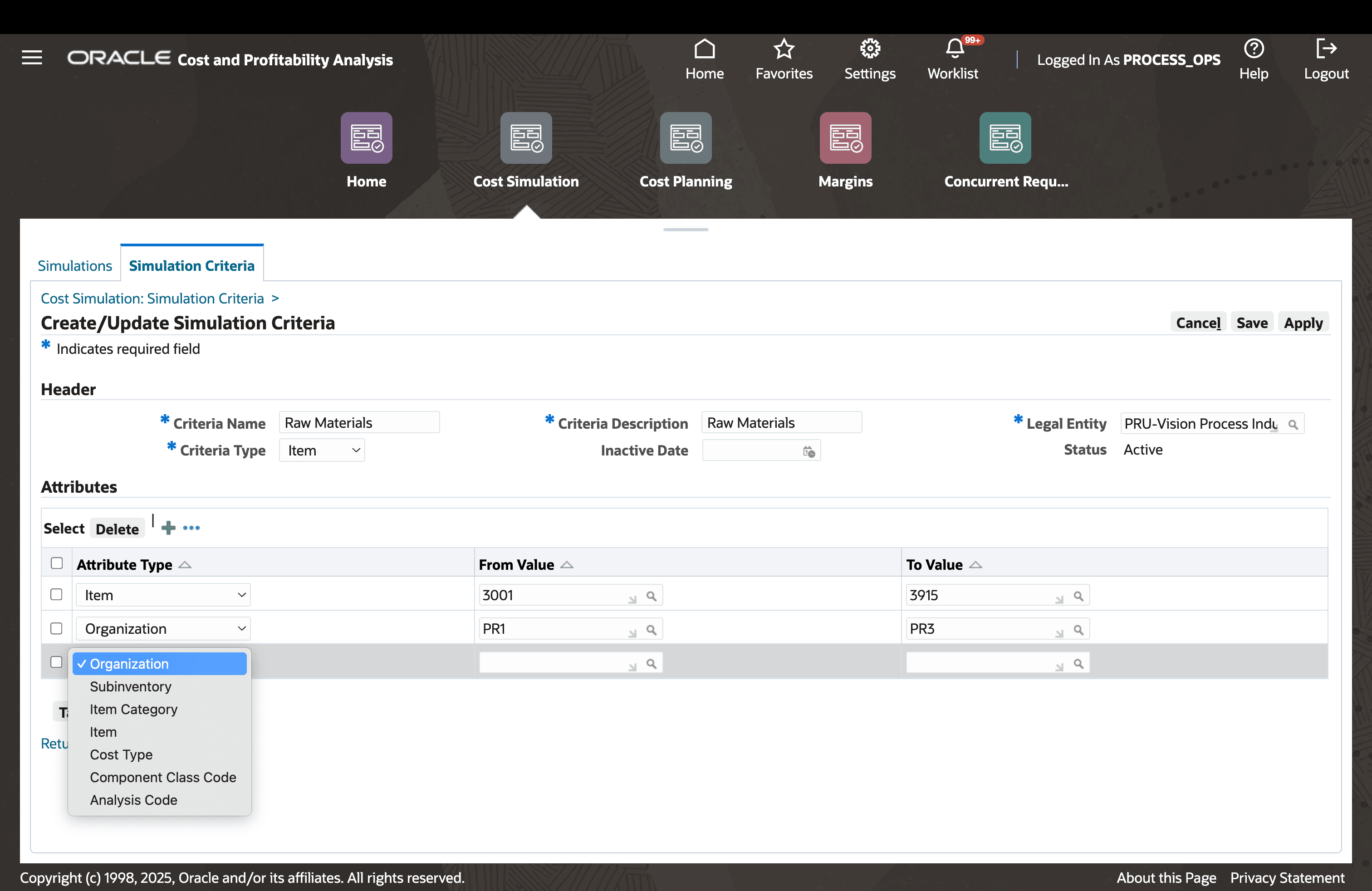 Create a Simulation Criteria