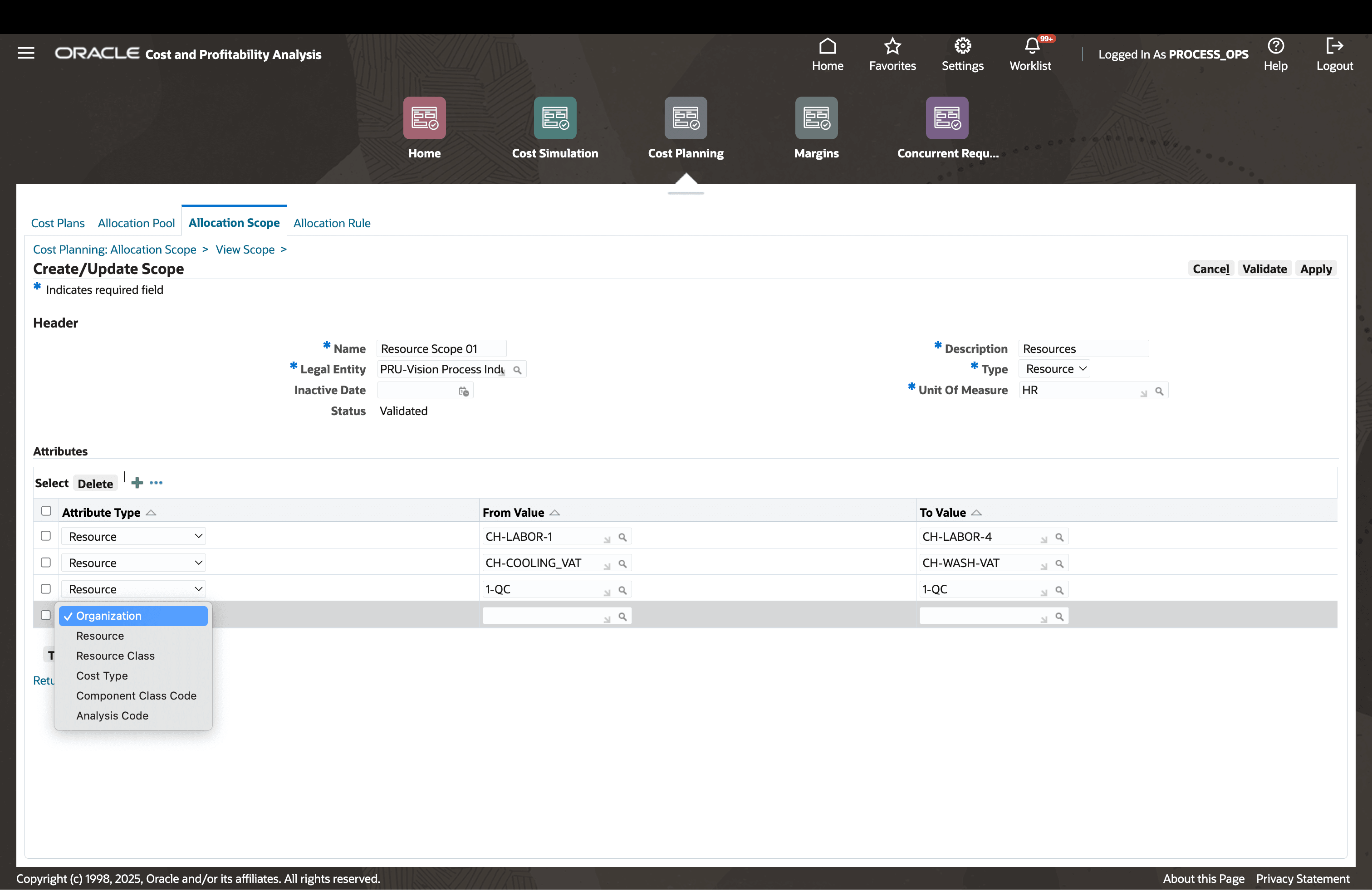 Define Allocation Scope for Resources