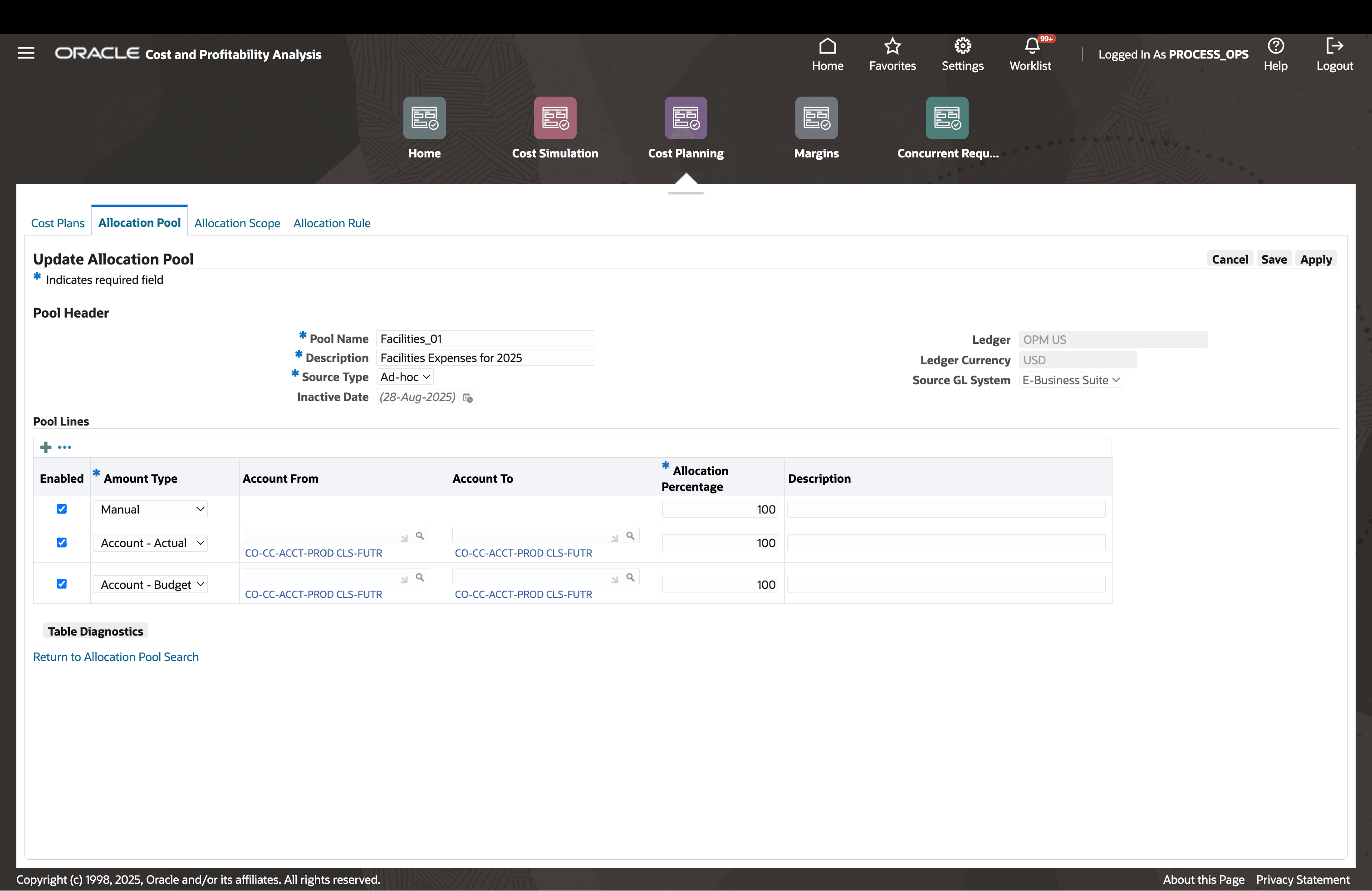 Define Allocation Pool of Type Ad-Hoc