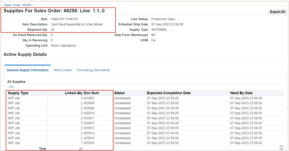 Supply to Order Workbench