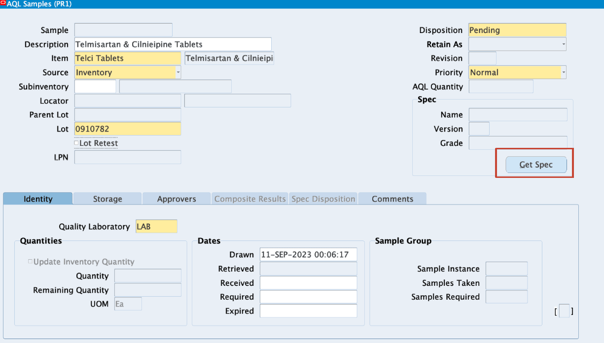 AQL Samples