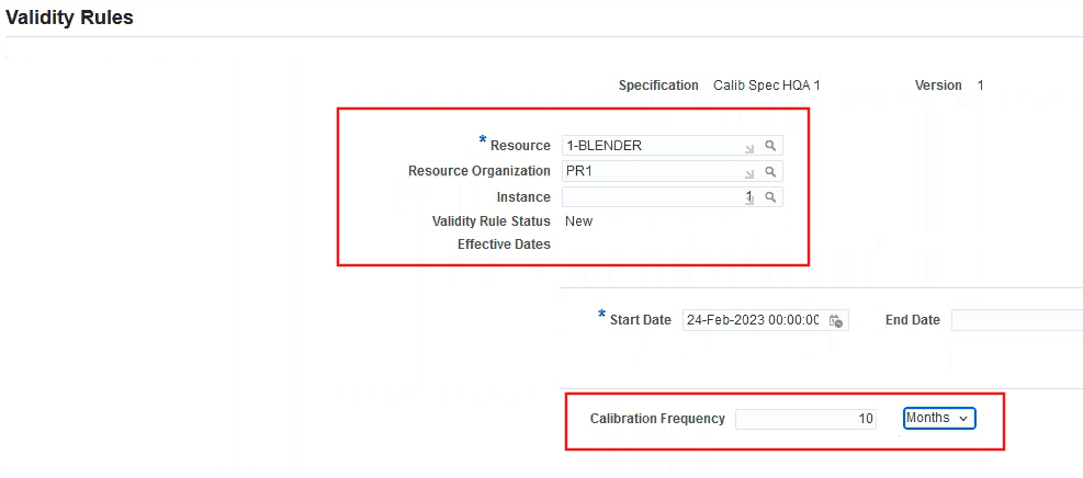 Resource for calibration