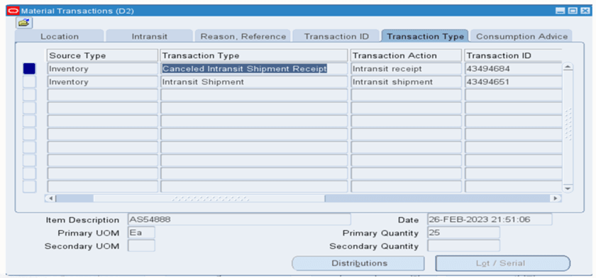 Cancel Shipment Line Flow