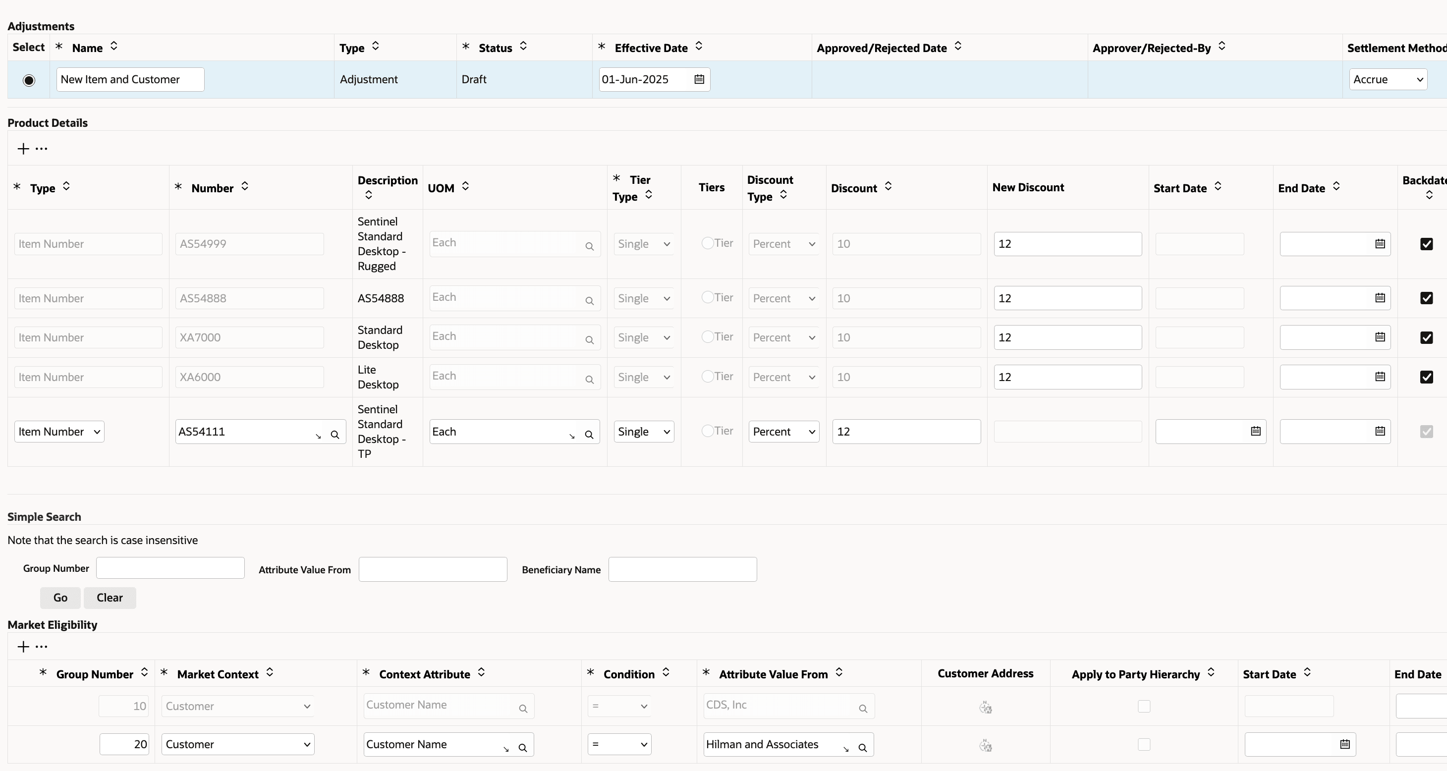 Backdated Adjustment
