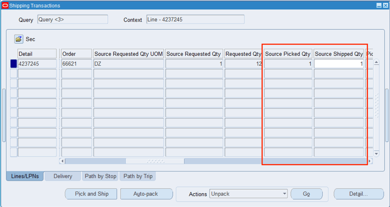 Shipping Transaction Form