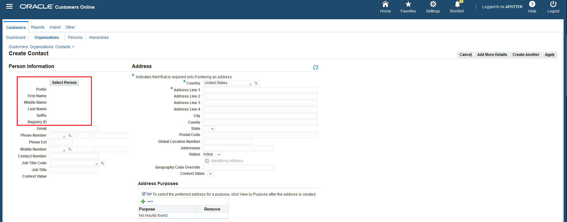 Organization to Person Relationship