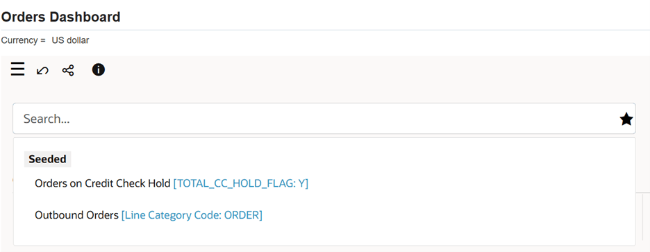 Seeded Search - Outbound Orders