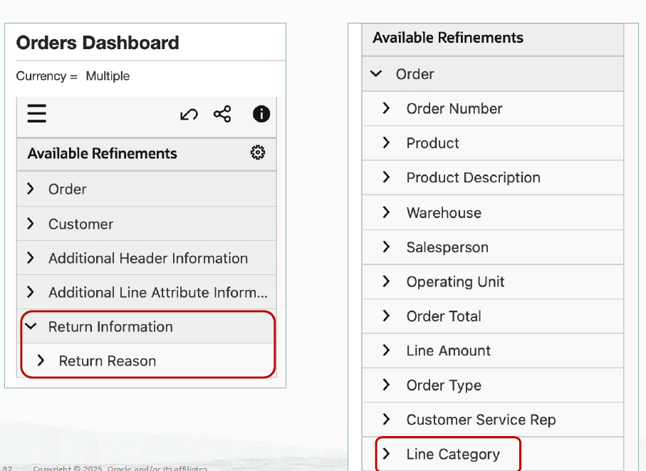 New Attribute Group in Available Refinements: Return Information