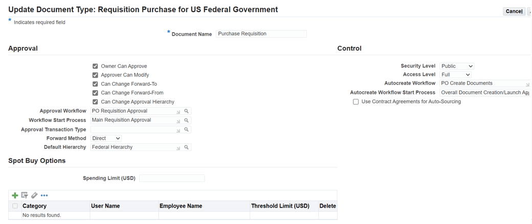 Check 'Approver Can Modify' Check box in Purchase Requisition Document Type