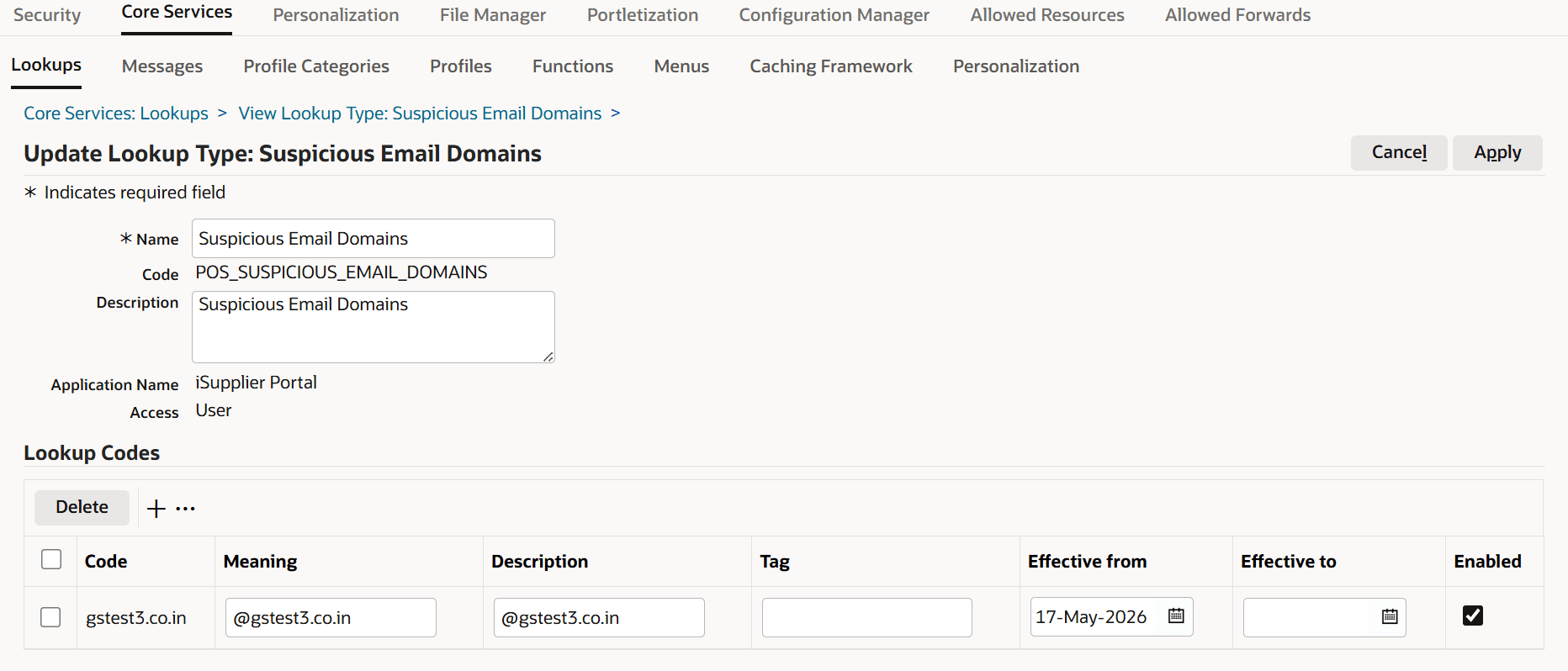 Suspicious Email Domains Lookup