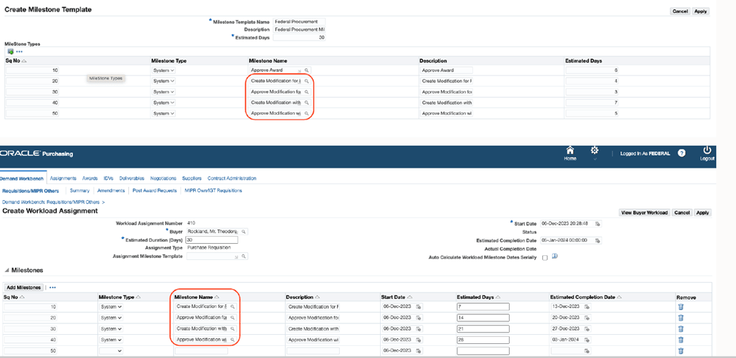 New Predefined System Milestones