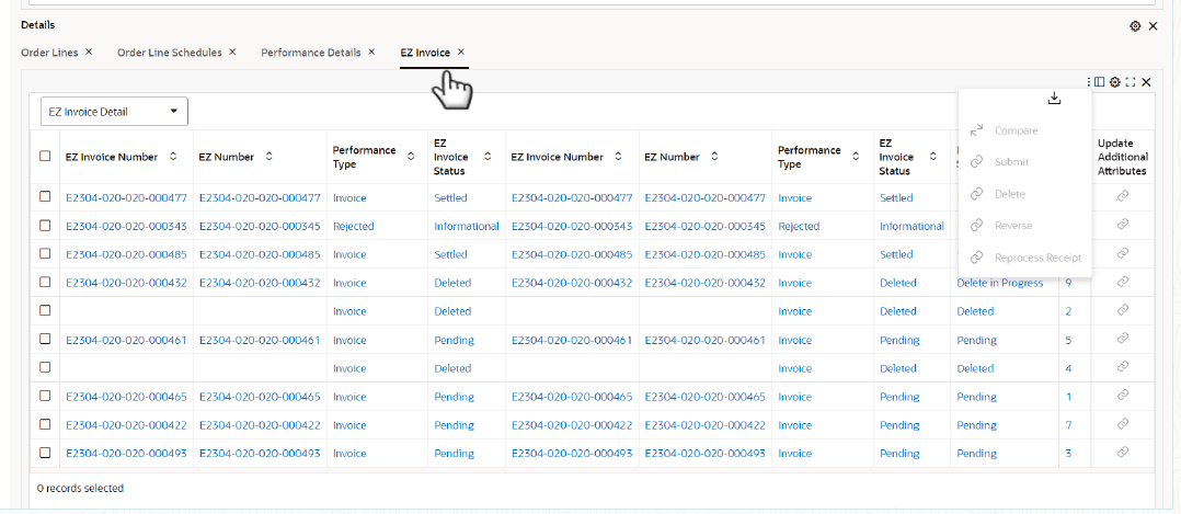 EZ Invoice Tab