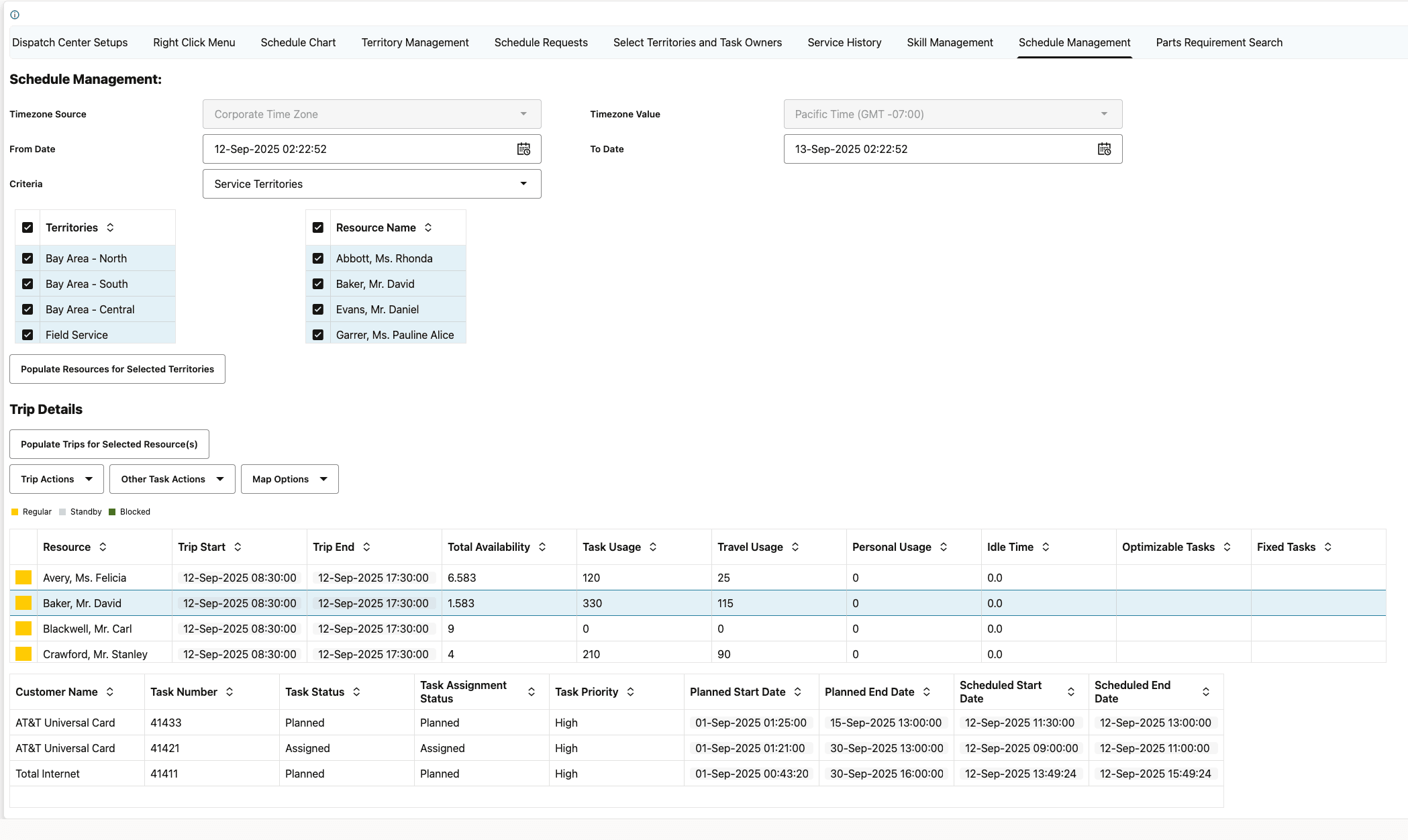 Schedule Management UI