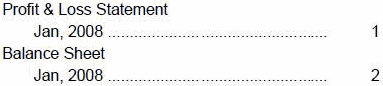 Table of Contents before using the Value function