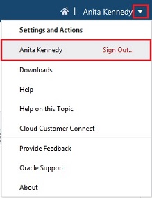 Anita Kennedy with Sign Out selected
