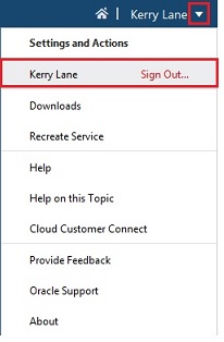 Sign Out sceen with Kerry Land selected