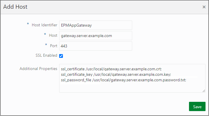 Host settings for App Gateway