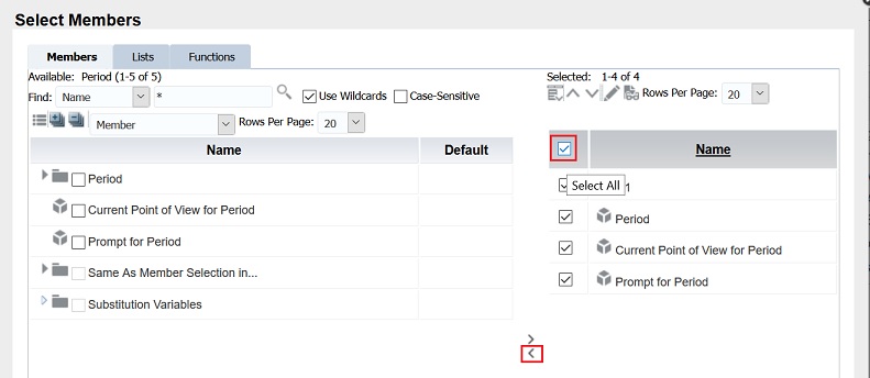 Select All example