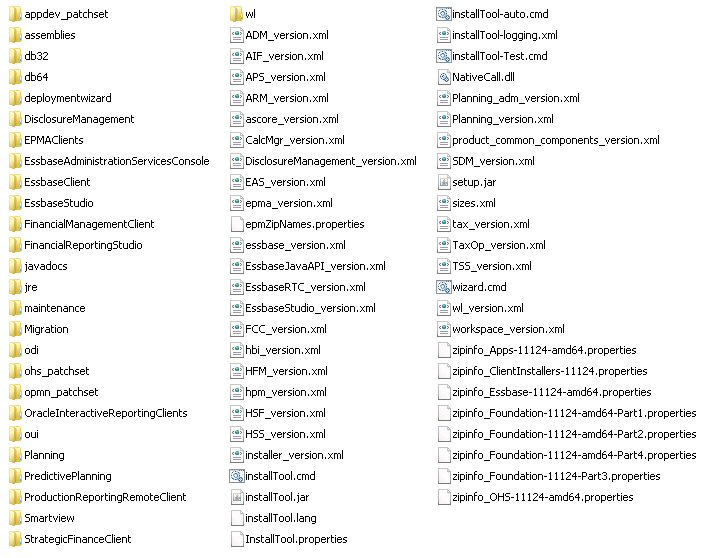 Contents of the folder into which part numbers were extracted
