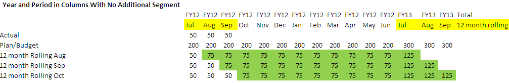 Example of a 12-Month Rolling Forecast