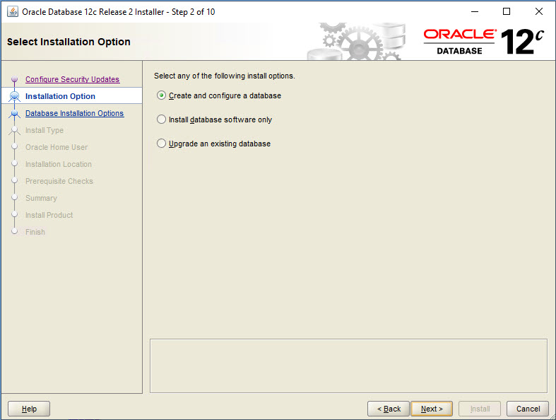 Select Installation Option