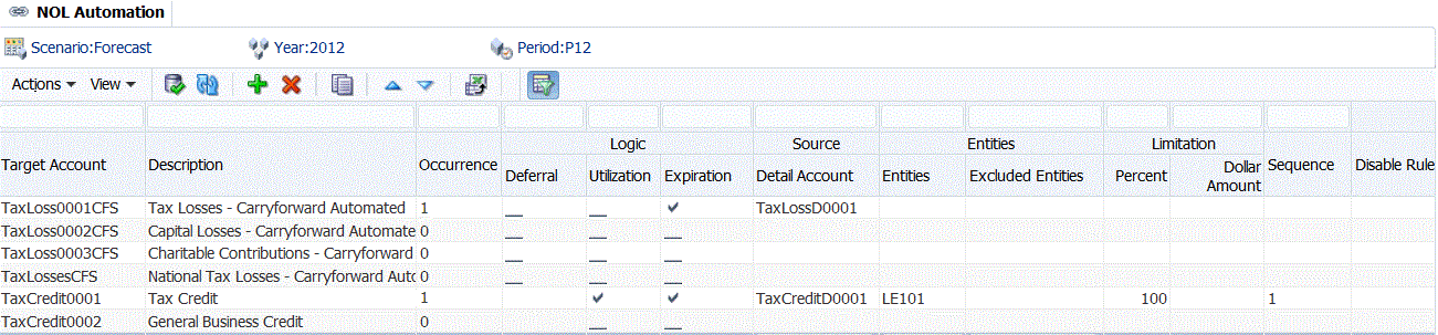 NOL Automation Screen