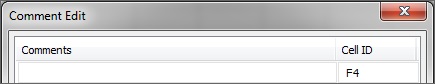 The comment is deleted from the Comment Edit dialog box, the Cell ID remains. The comment is deleted from the Comment Edit dialog box, the Cell ID remains.