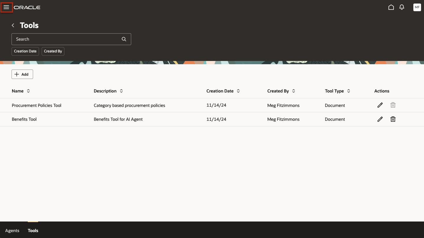 Click the hamburger menu