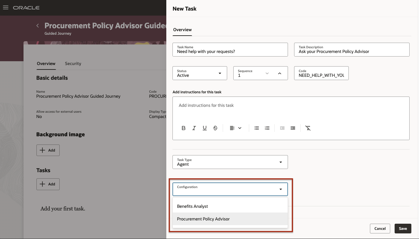 Select Agent to use