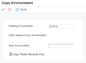 Copy an Environment form.