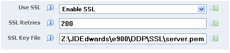 SSL/TLS Settings in the JDE.INI File
