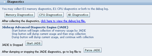 Diagnostics section.