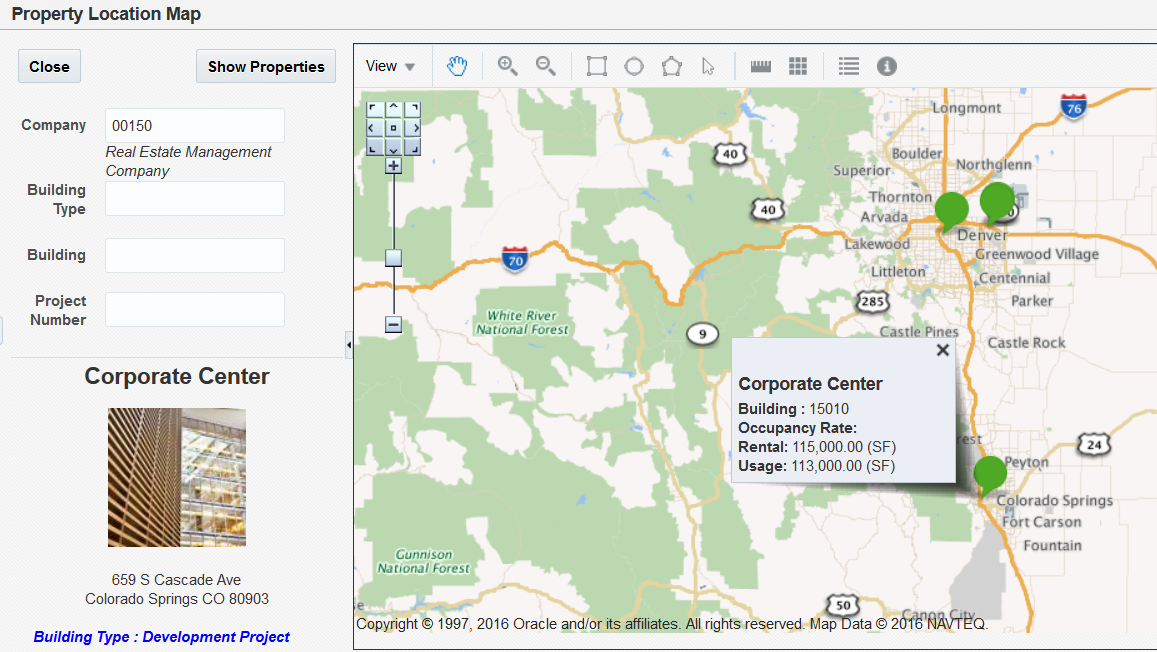 Property Location Map form