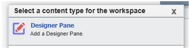 Designer Pane
