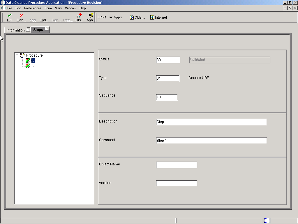 Data Cleanup Procedures Templates [Procedure Revision] form.
