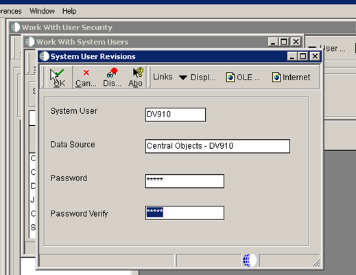 System User Revisions for Central Objects Data Source.