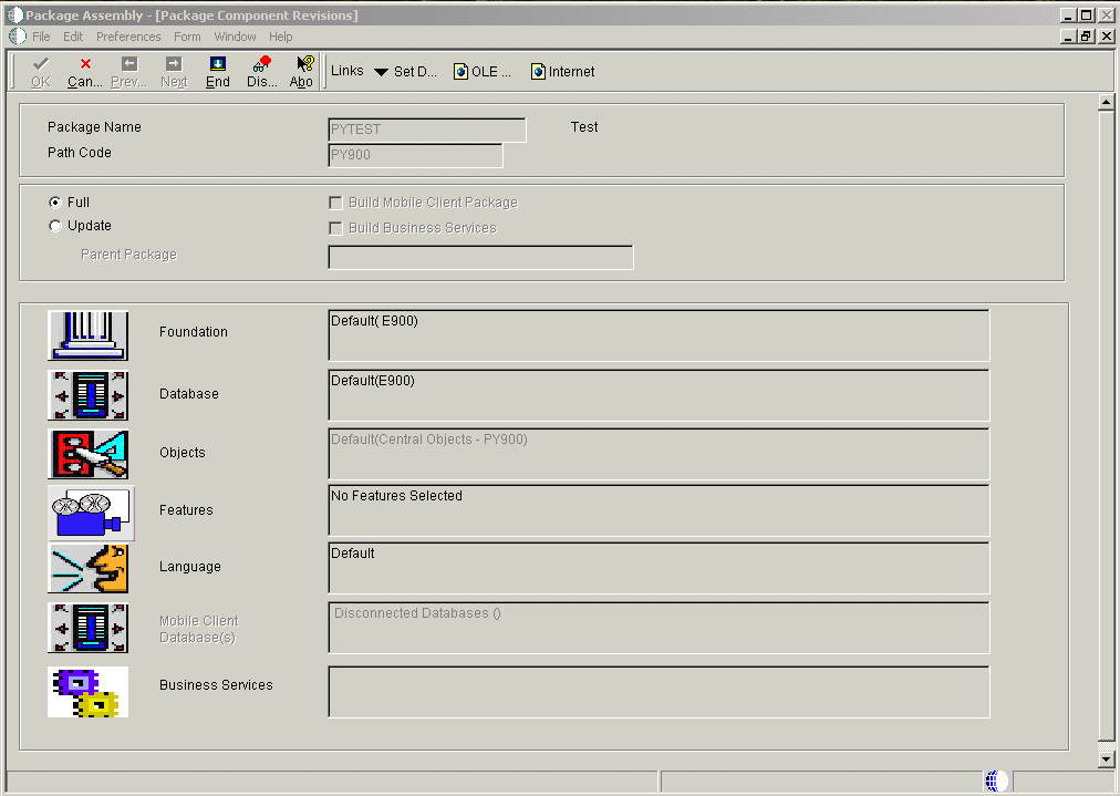 Package Component Revisionsform