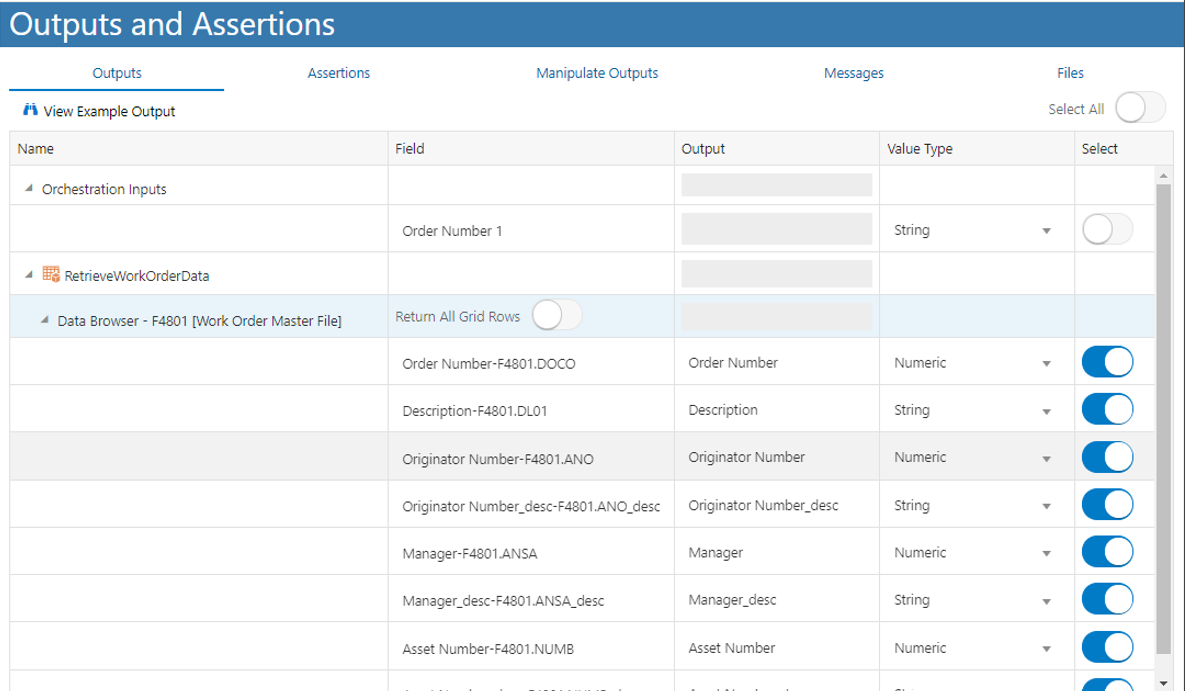 Outputs and Assertions Window