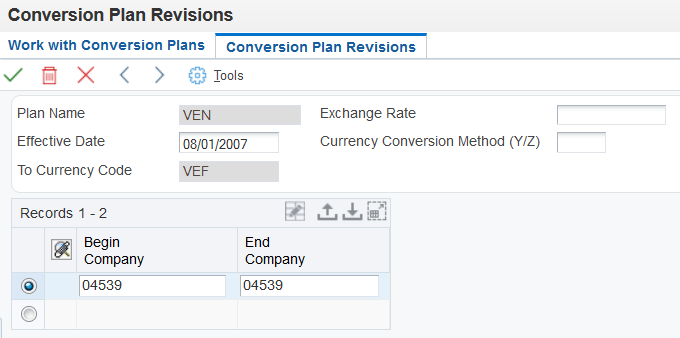 Conversion Plan Revisions form