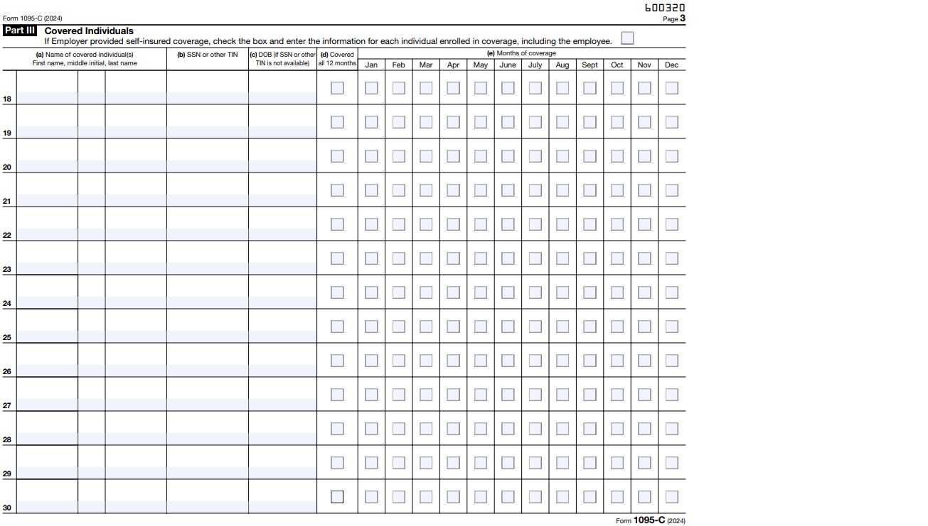 FORM 1095-C Part 3