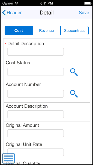 Change Request Entry Detail
