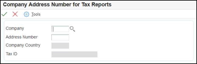Company Address Number for Tax Reports.