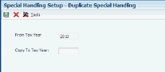 Duplicate Special Handling form