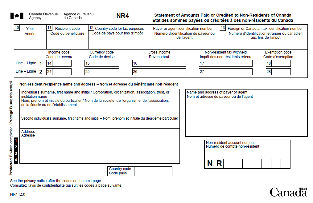 Example NR4 form